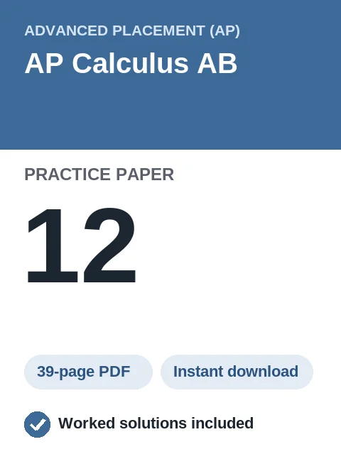 AP Calculus AB Practice Paper 12
