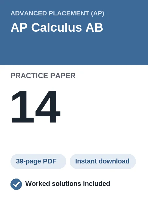 AP Calculus AB Practice Paper 14