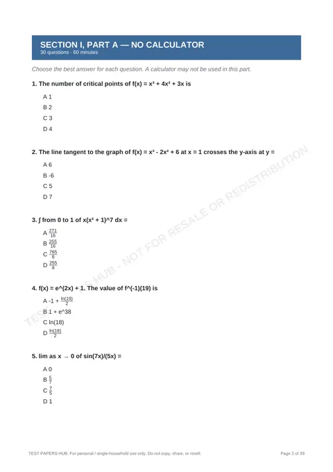 Questions preview