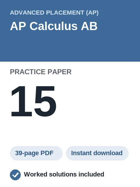 AP Calculus AB Practice Paper 15