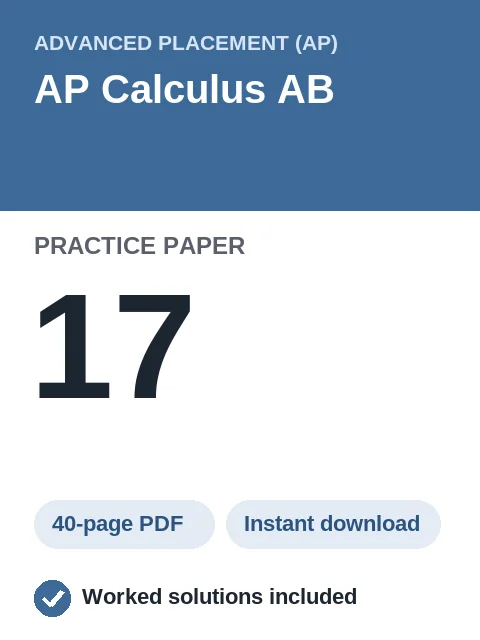 AP Calculus AB Practice Paper 17