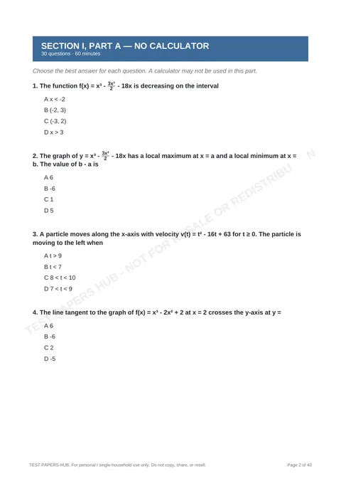 Questions preview