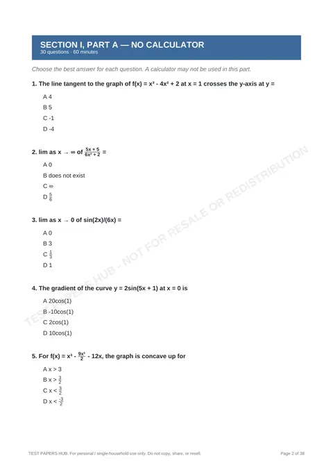 Questions preview