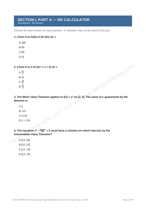 Questions preview
