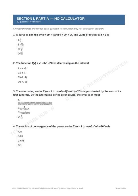 Questions preview