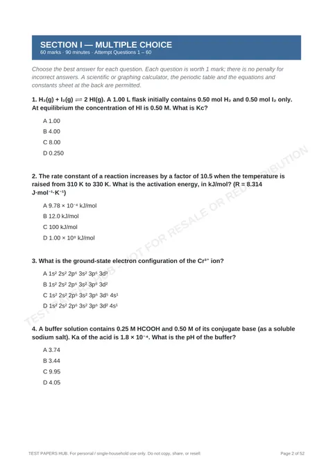 Questions preview
