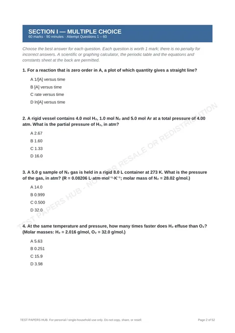 Questions preview