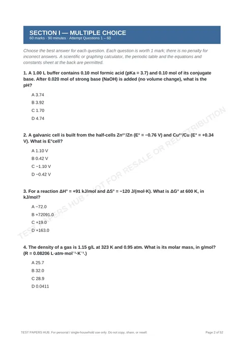 Questions preview