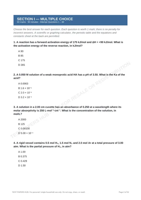 Questions preview