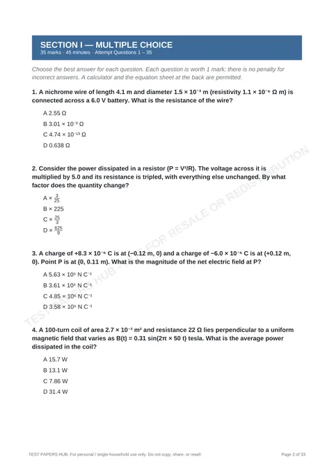 Questions preview