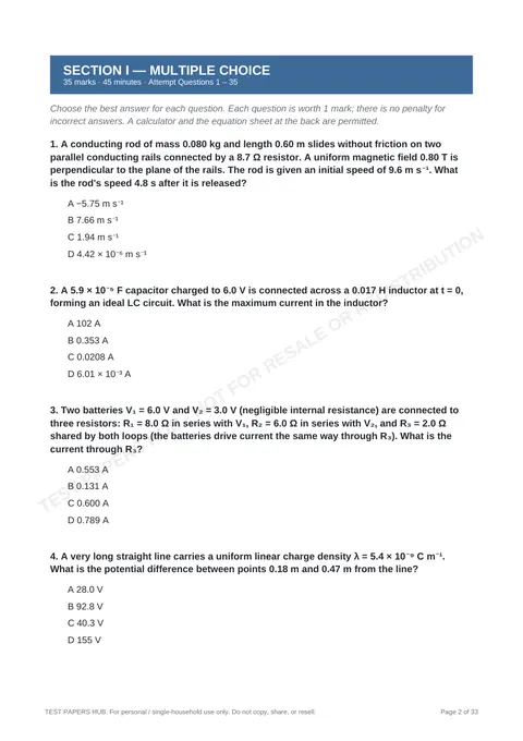 Questions preview