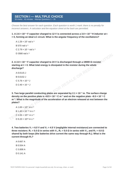 Questions preview