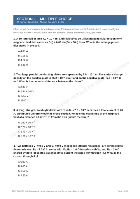 Questions preview