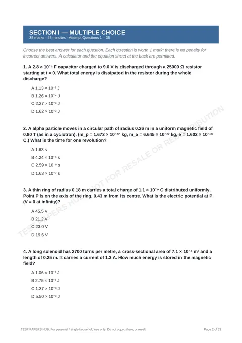 Questions preview