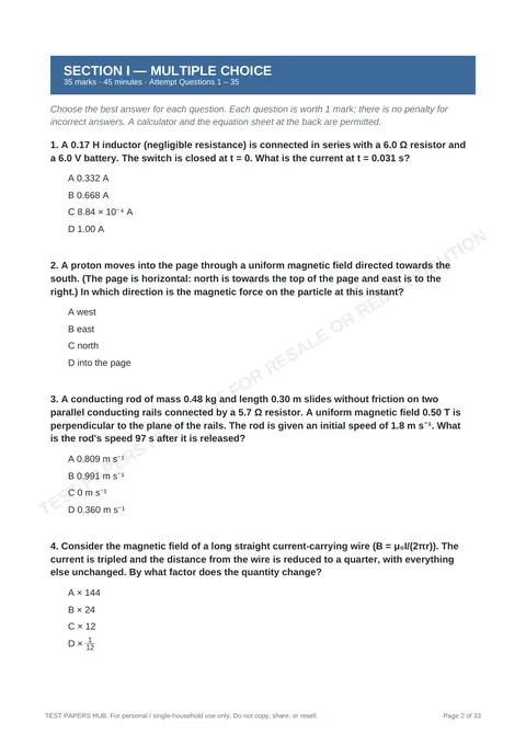 Questions preview