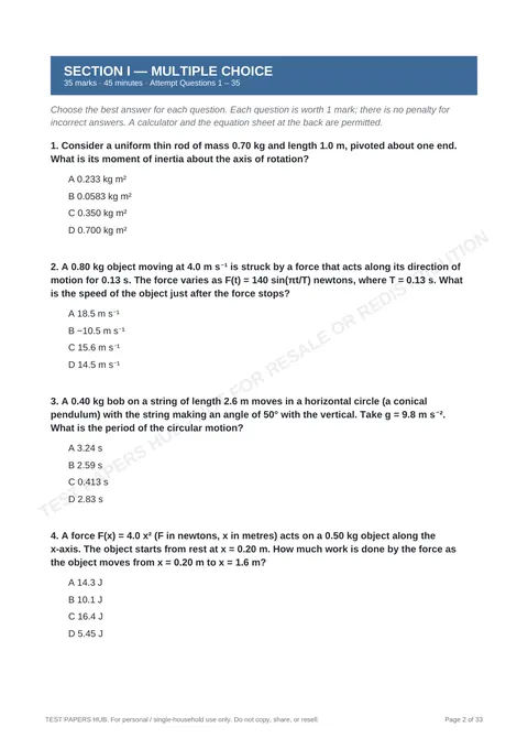 Questions preview