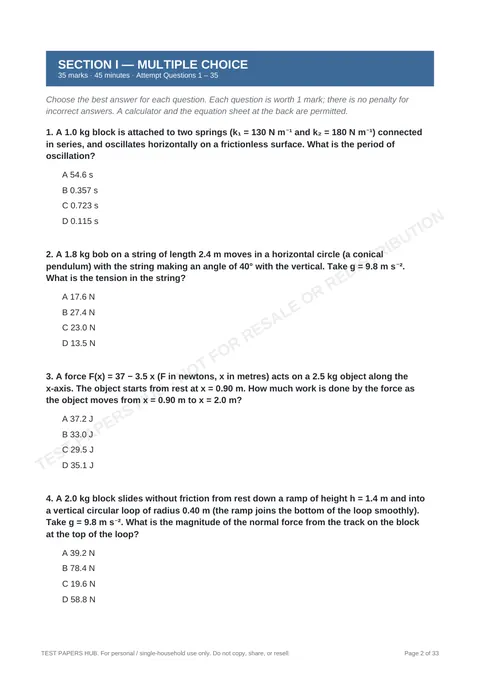 Questions preview