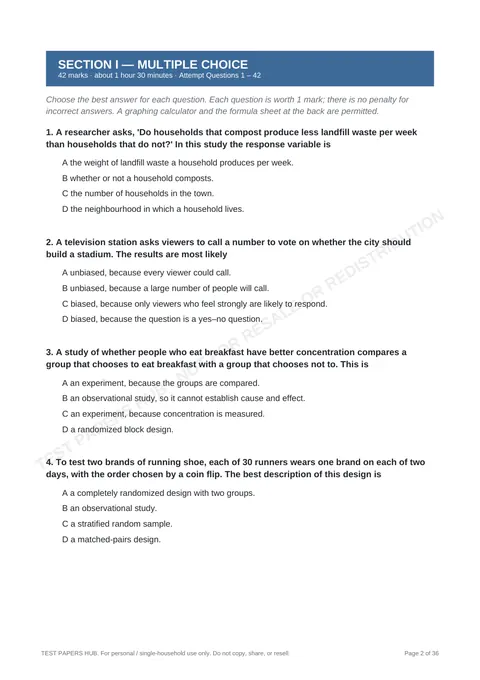 Questions preview