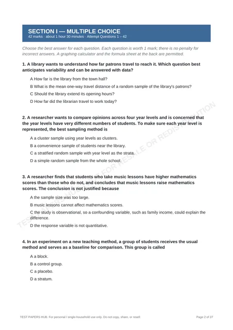 Questions preview