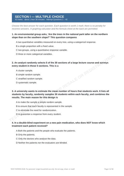 Questions preview