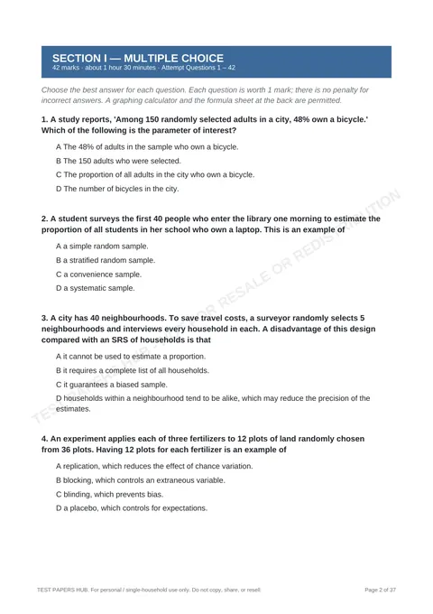 Questions preview