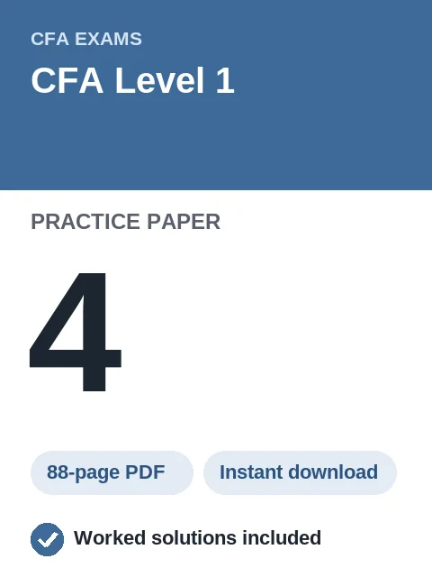 CFA Level 1 Practice Paper 4