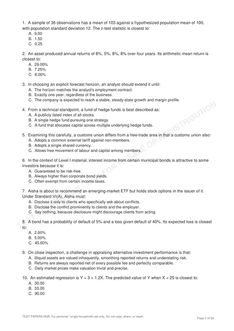 Questions preview