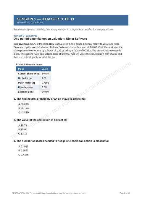 Questions preview