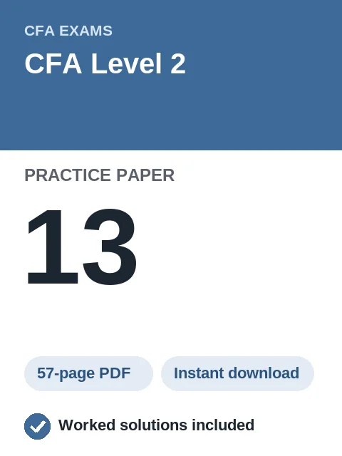 CFA Level 2 Practice Paper 13