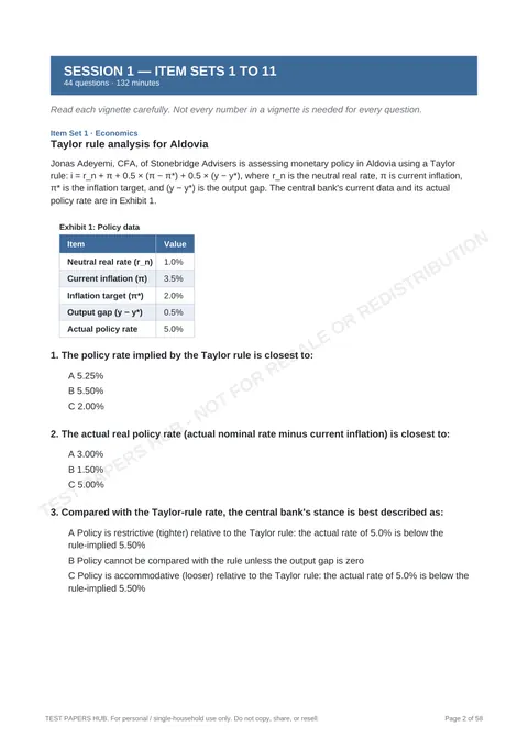 Questions preview