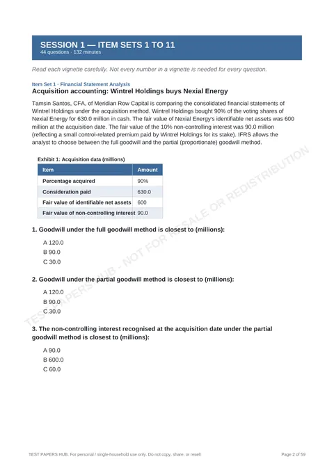 Questions preview