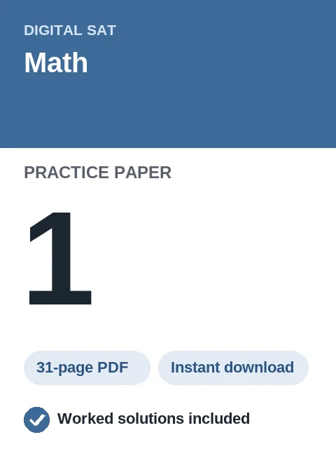 Digital SAT Math Practice Paper 1