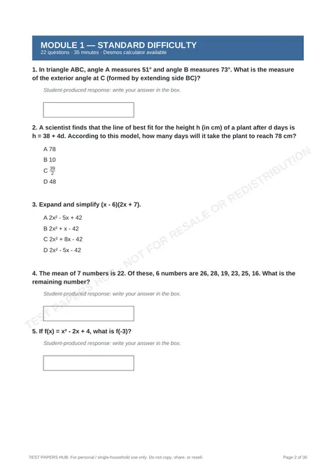 Questions preview