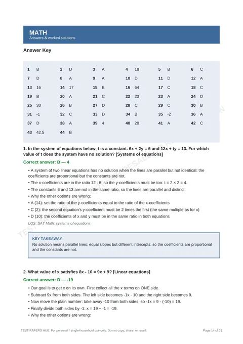 Solutions preview