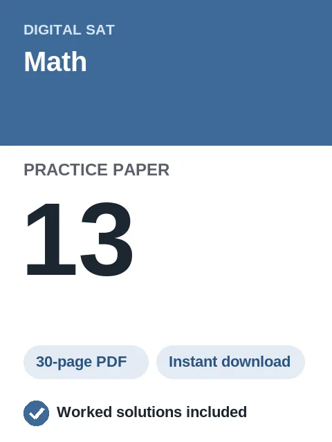 Digital SAT Math Practice Paper 13