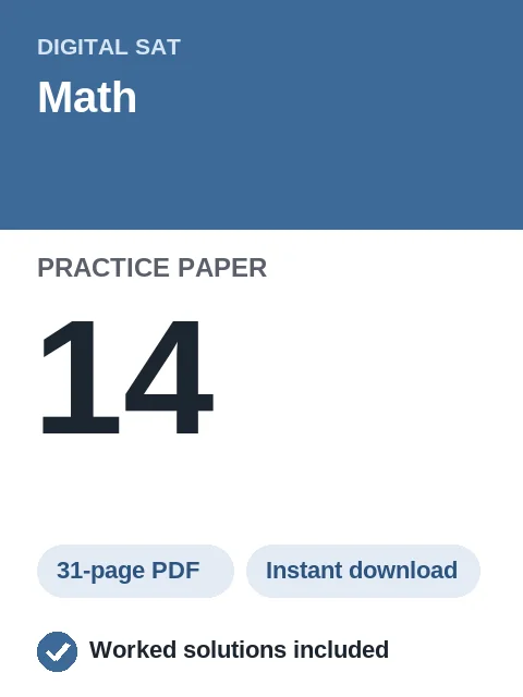 Digital SAT Math Practice Paper 14