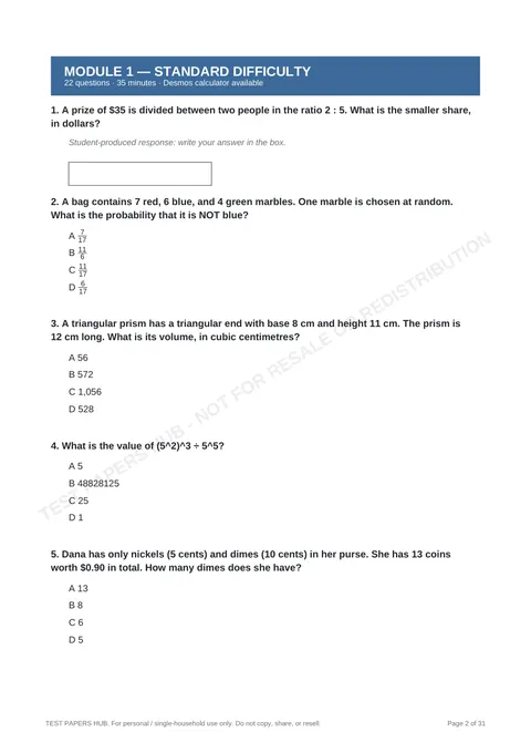 Questions preview