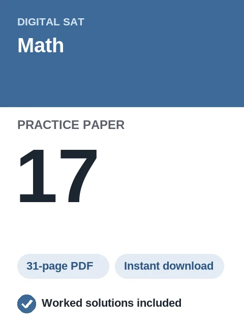 Digital SAT Math Practice Paper 17