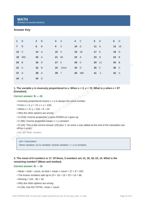 Solutions preview