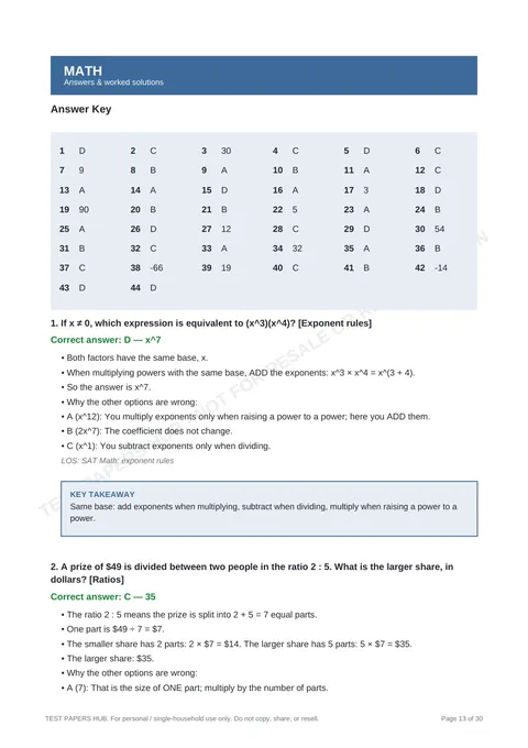 Solutions preview