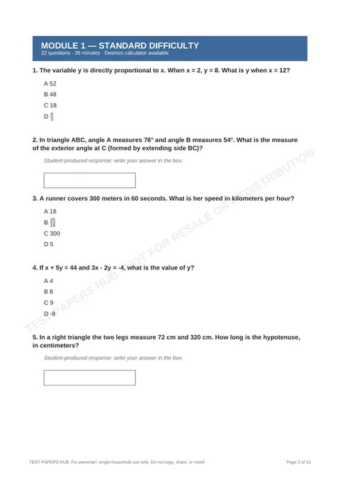 Questions preview