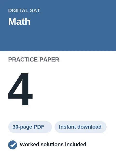 Digital SAT Math Practice Paper 4