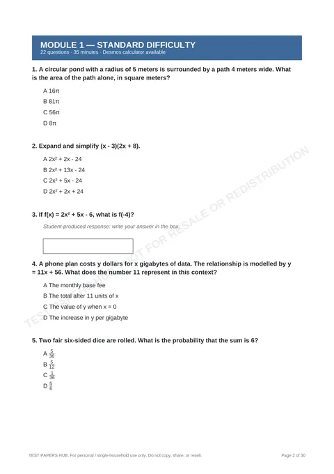 Questions preview