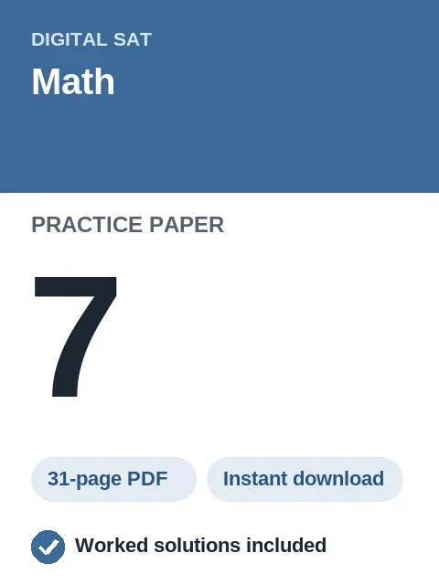 Digital SAT Math Practice Paper 7