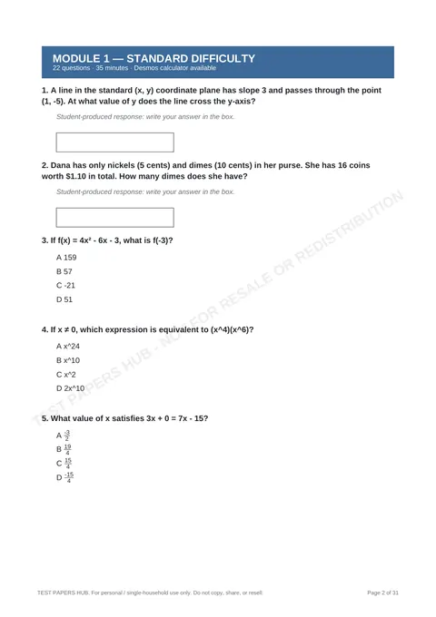 Questions preview
