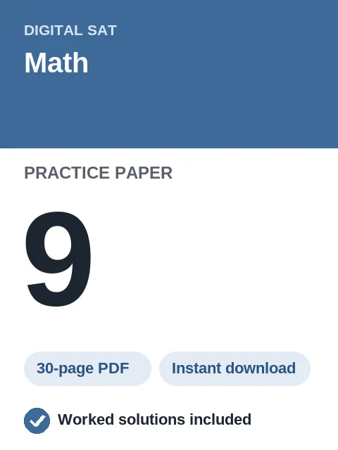 Digital SAT Math Practice Paper 9
