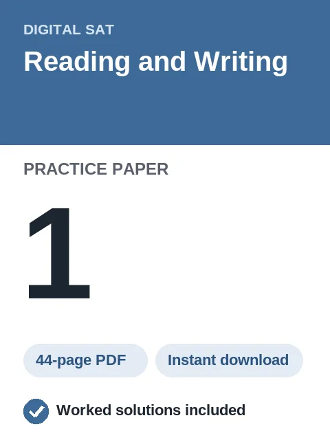 Digital SAT Reading and Writing Practice Paper 1