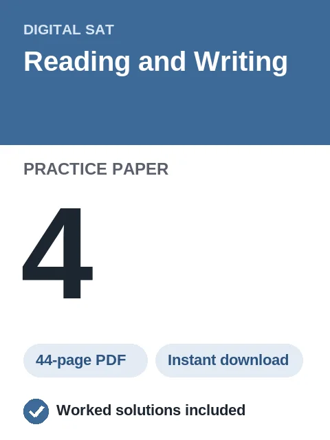 Digital SAT Reading and Writing Practice Paper 4