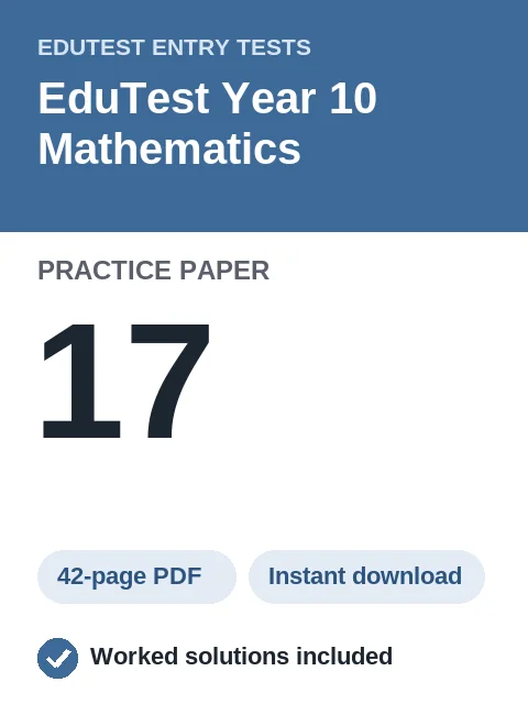 EduTest Year 10 Mathematics Practice Paper 17