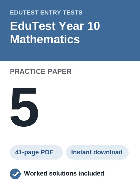 EduTest Year 10 Mathematics Practice Paper 5